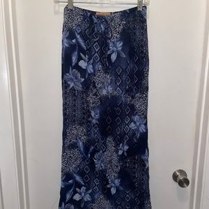 Notations Blue Flowered Skirt